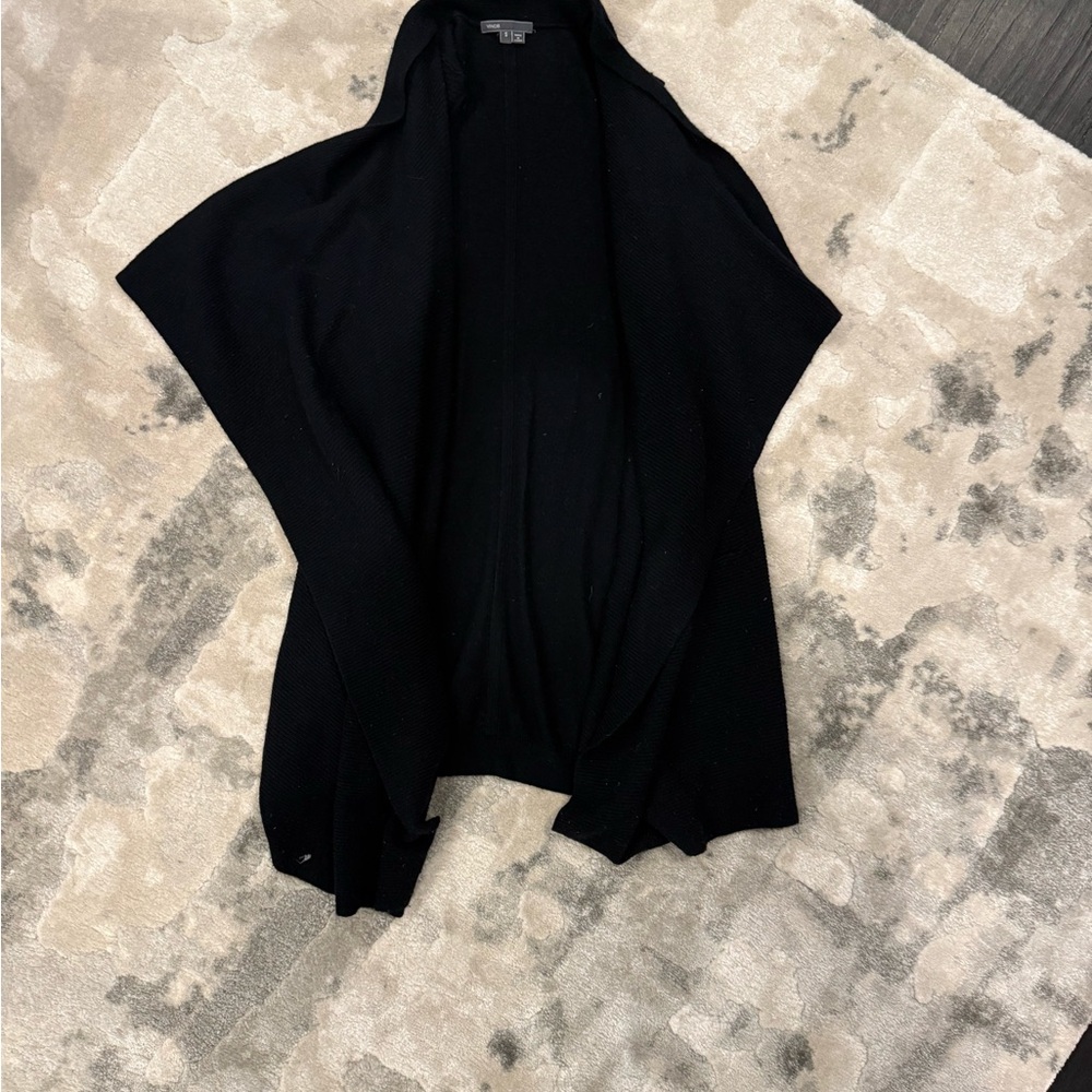 Vince Black Open Front Cardigan